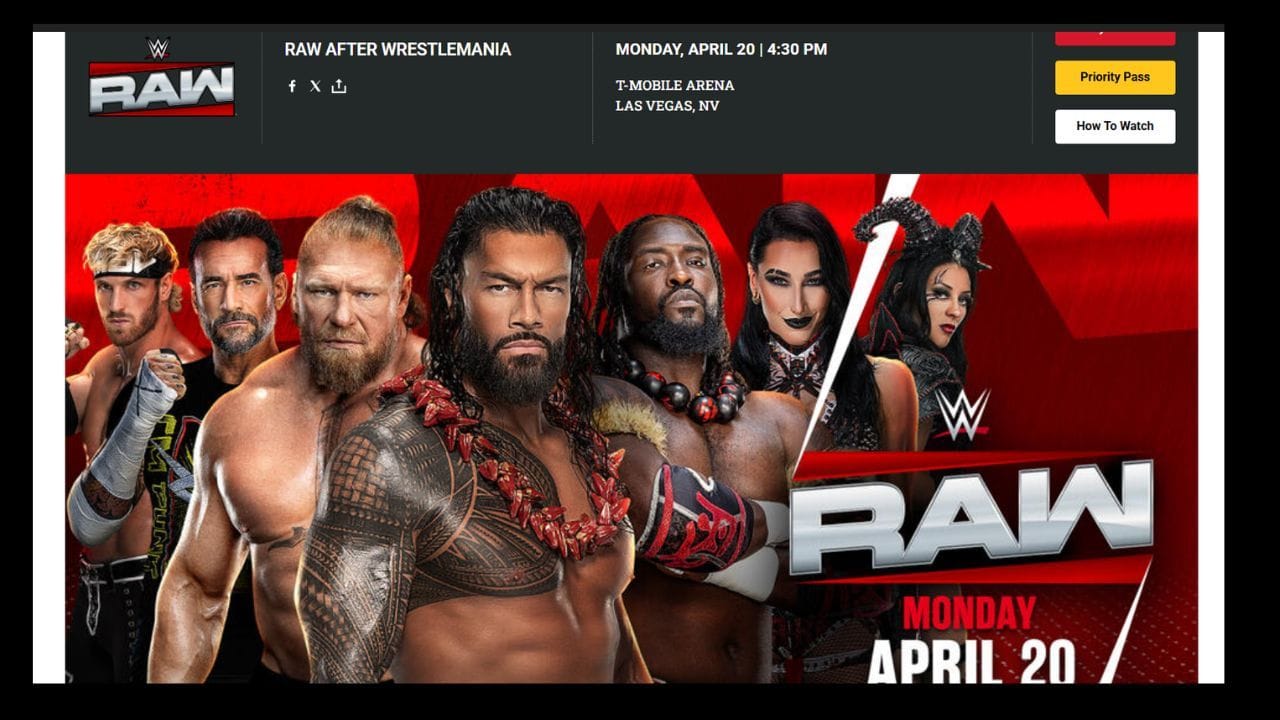 Post-WrestleMania RAW promotional poster - Source: WWE.com