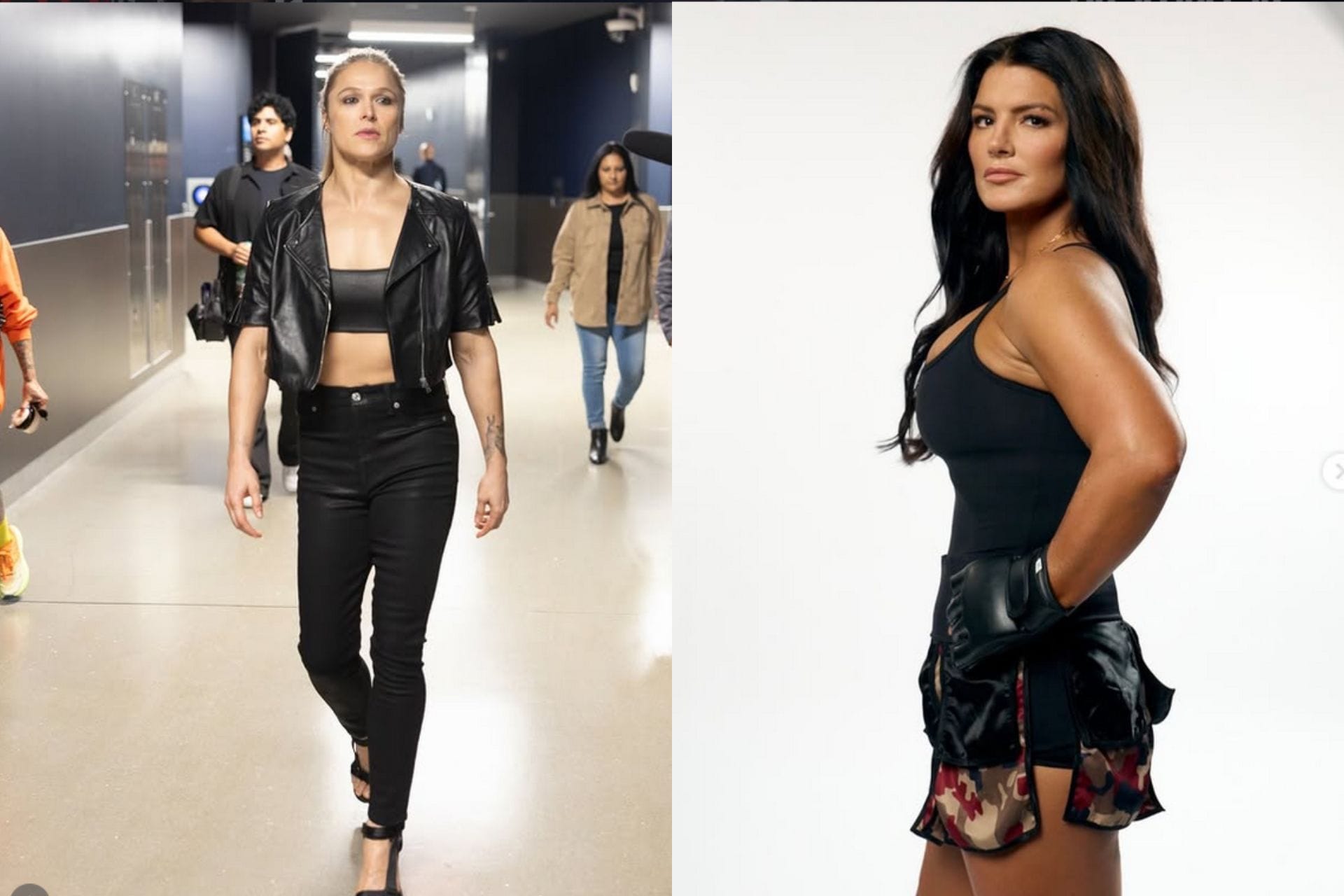 WATCH: Ronda Rousey & Gina Carano Share Emotional Moment On Stage Ahead Of MMA Return