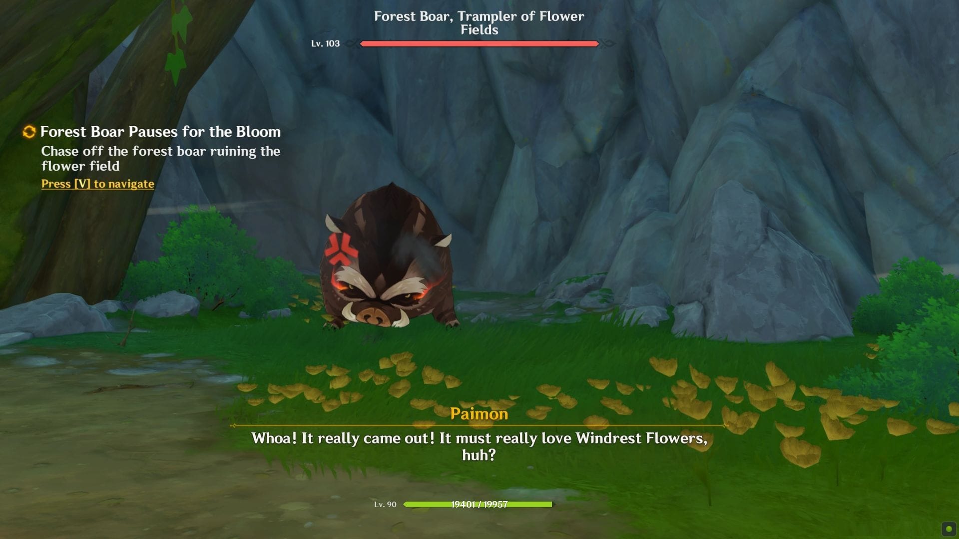 Genshin Impact: Forest Boar Pauses for the Bloom quest guide