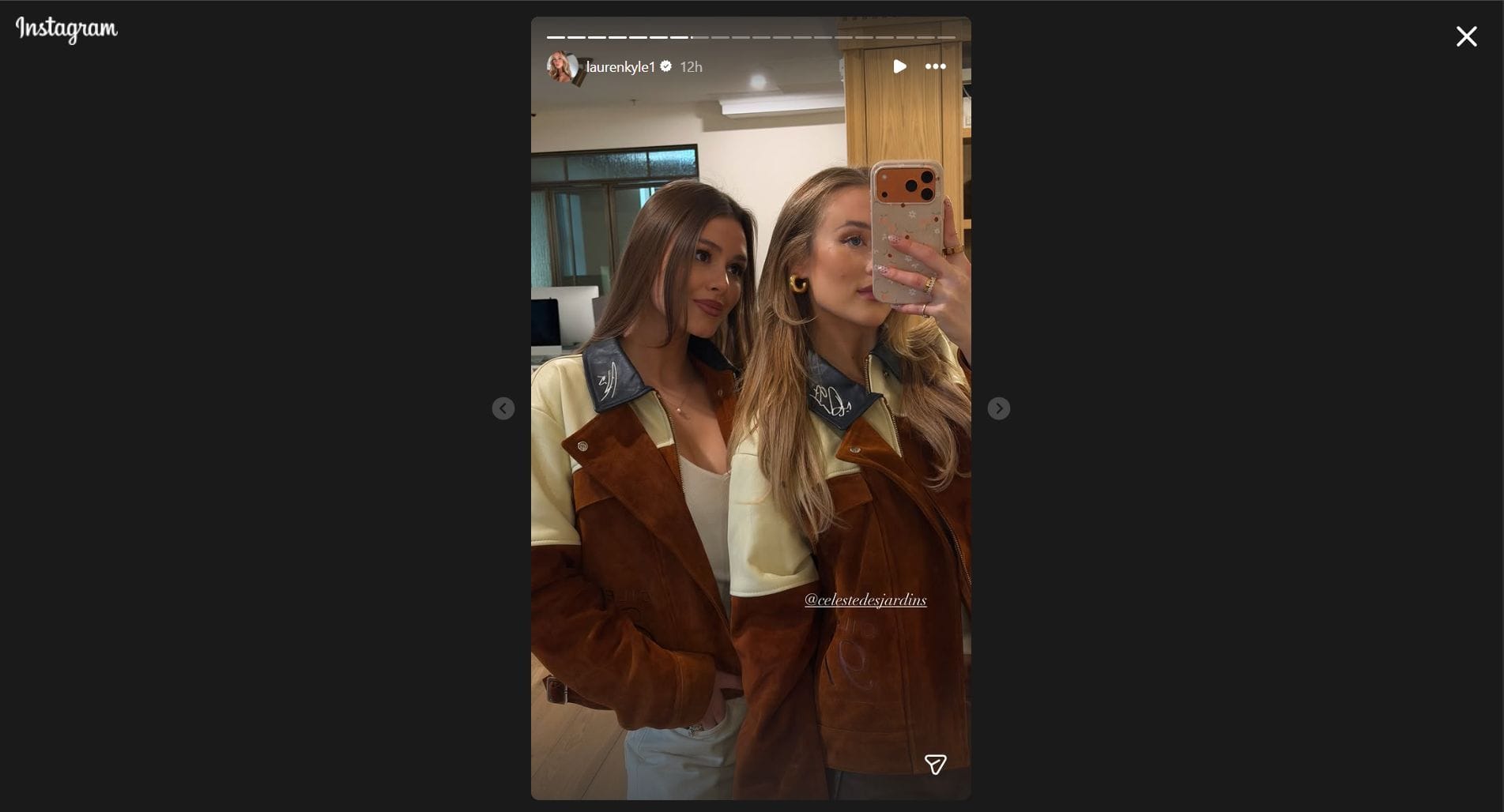 Still taken from Kyle's Instagram story - Image via Instagram/@laurenkyle1