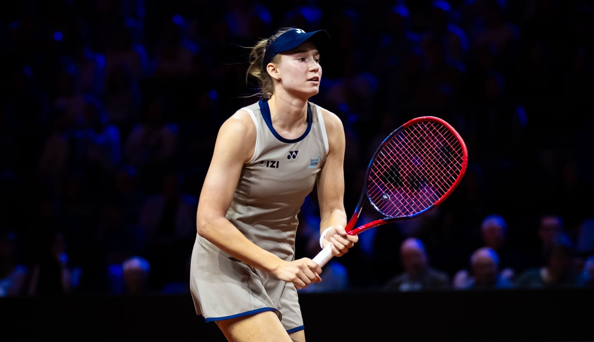 Elena Rybakina in action at the 2026 Porsche Tennis Grand Prix (Source: Getty)
