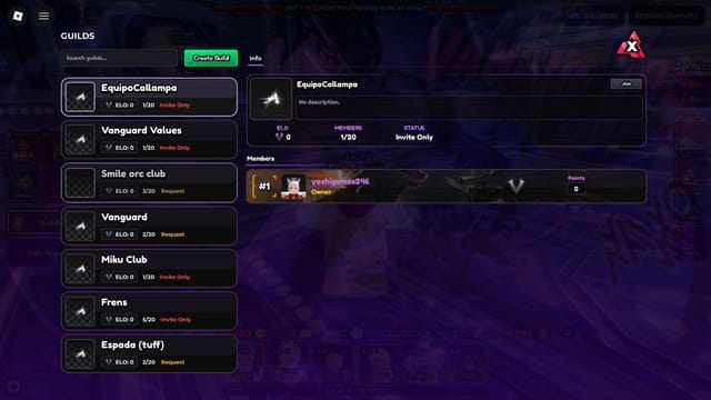 Anime Vanguards Guilds guide