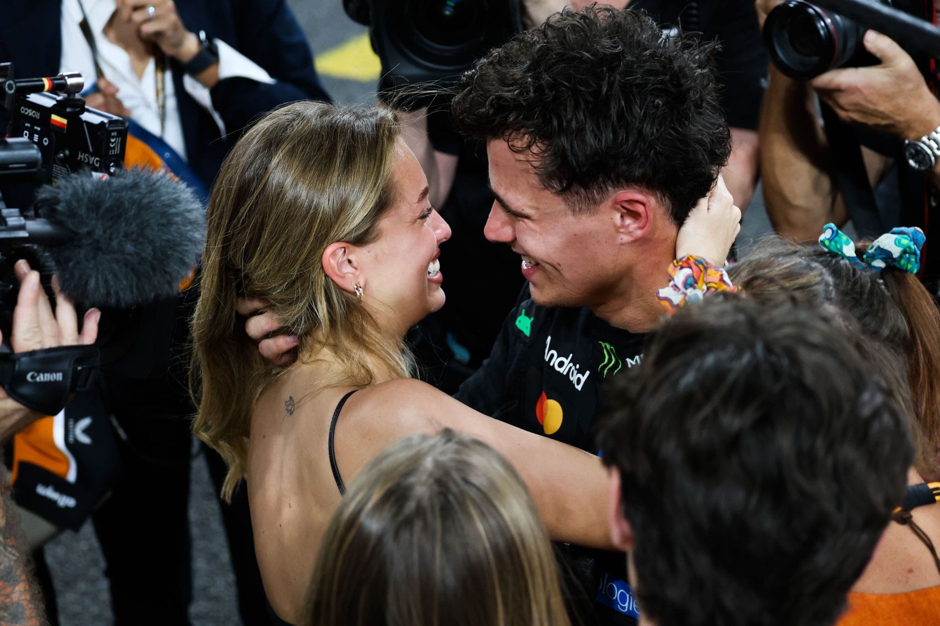 Lando Norris and Margarida Corceiro - F1 Abu Dhabi Grand Prix. Source: Getty
