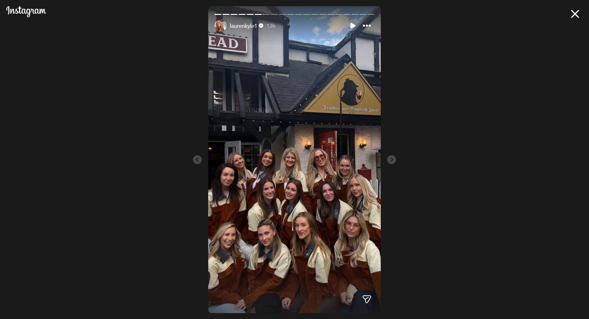 Still taken from Kyle's Instagram story - Image via Instagram/@laurenkyle1