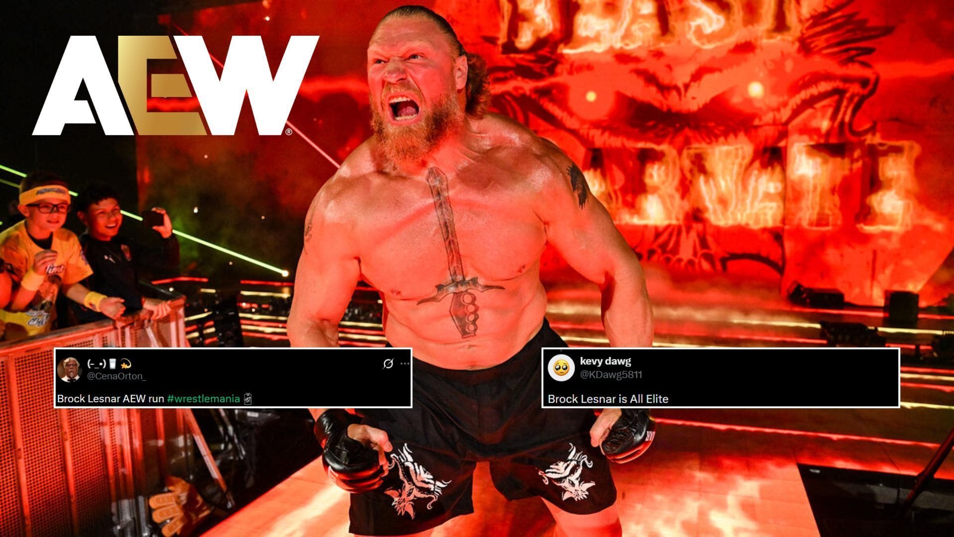 "Brock Lesnar is All Elite" - AEW fans absolutely lose it and react to Beast Incarnate potentially leaving WWE after WrestleMania 42
