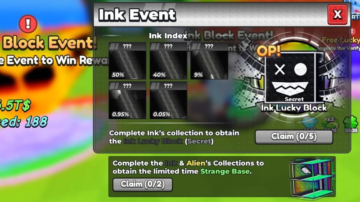 Be a Lucky Block Ink Event guide
