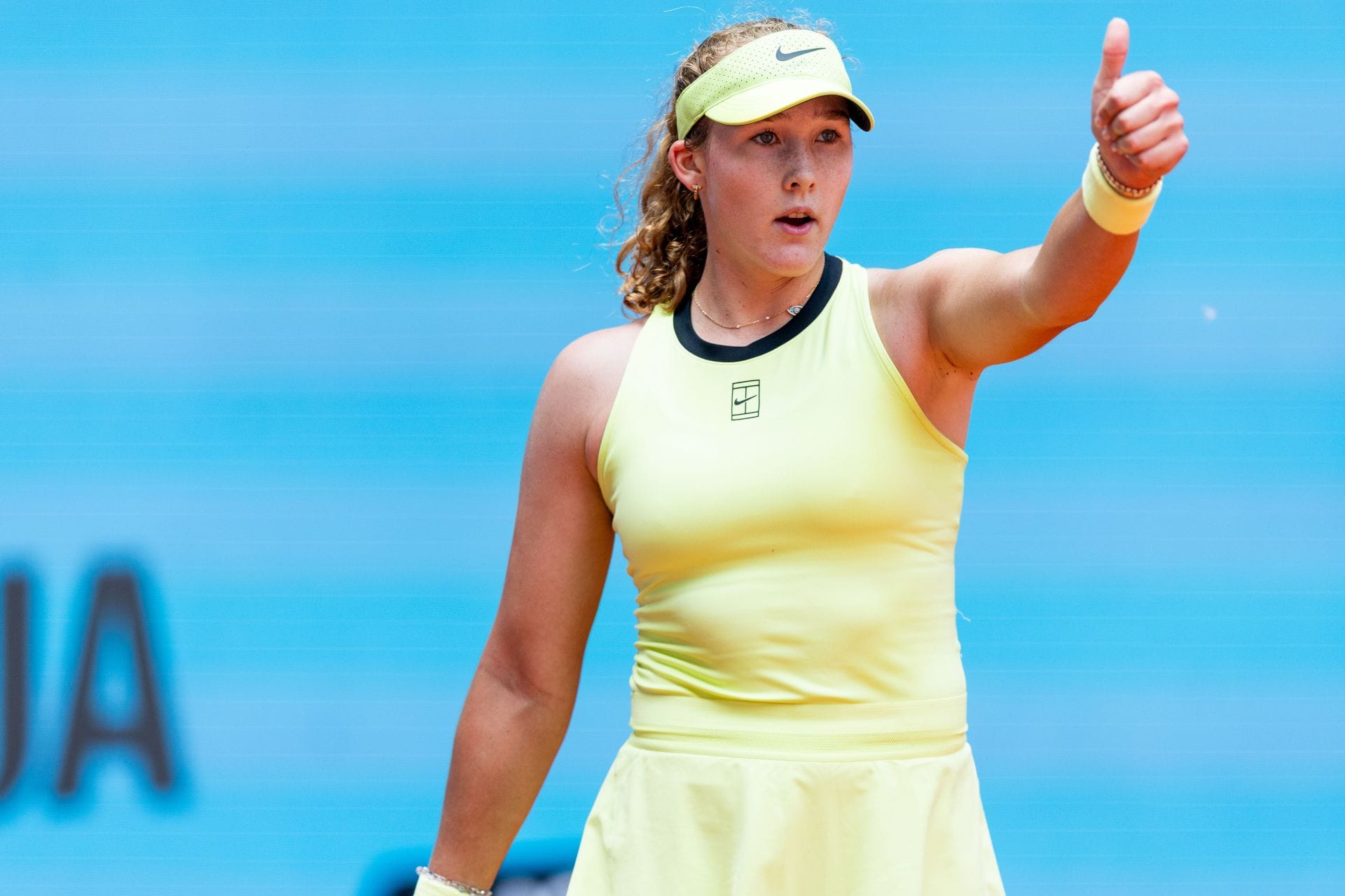 Mirra Andreeva at the Madrid Open 2026. (Source: Getty)