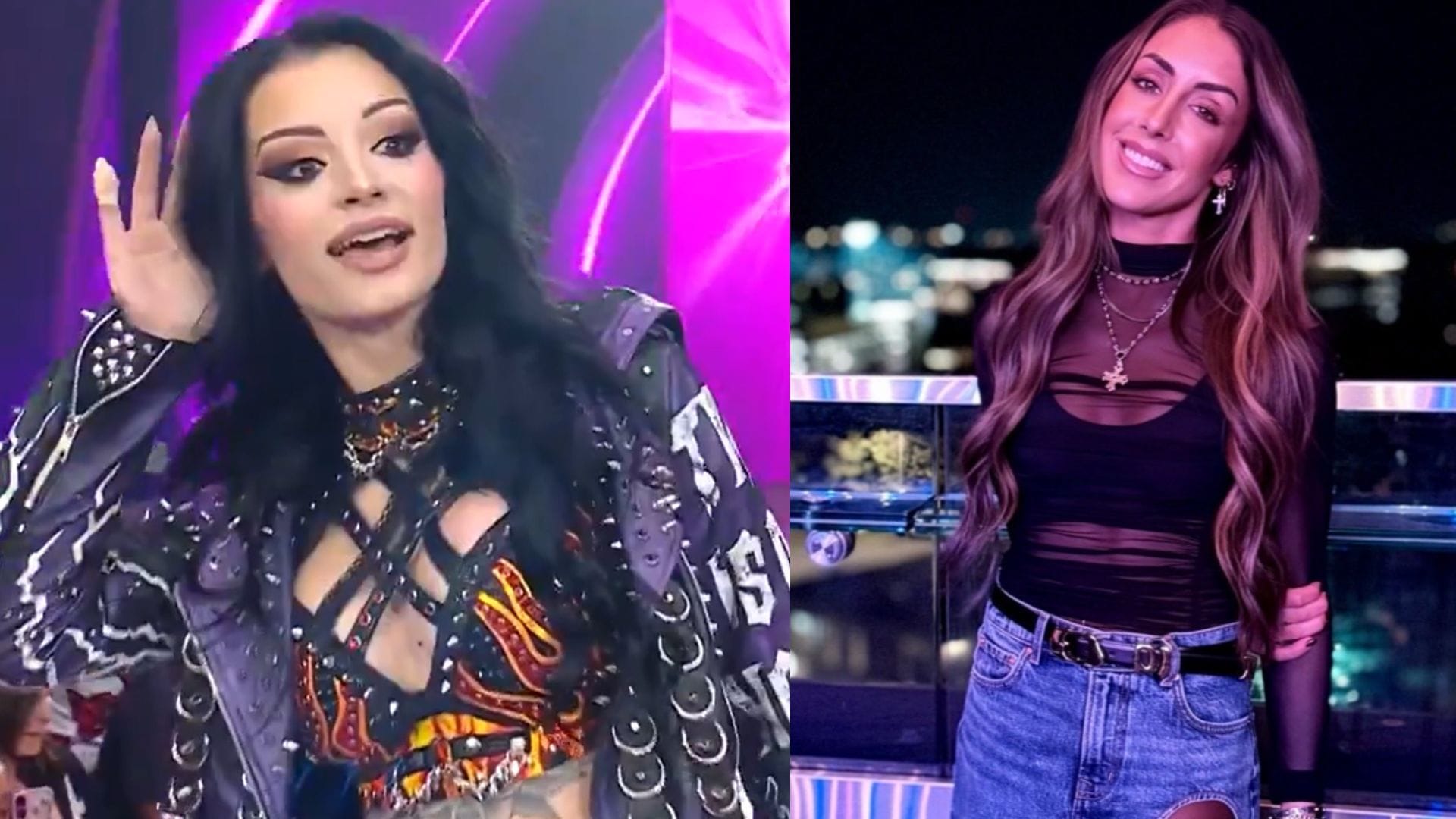 Britt Baker reacts after Paige makes stunning WWE return at WrestleMania 42