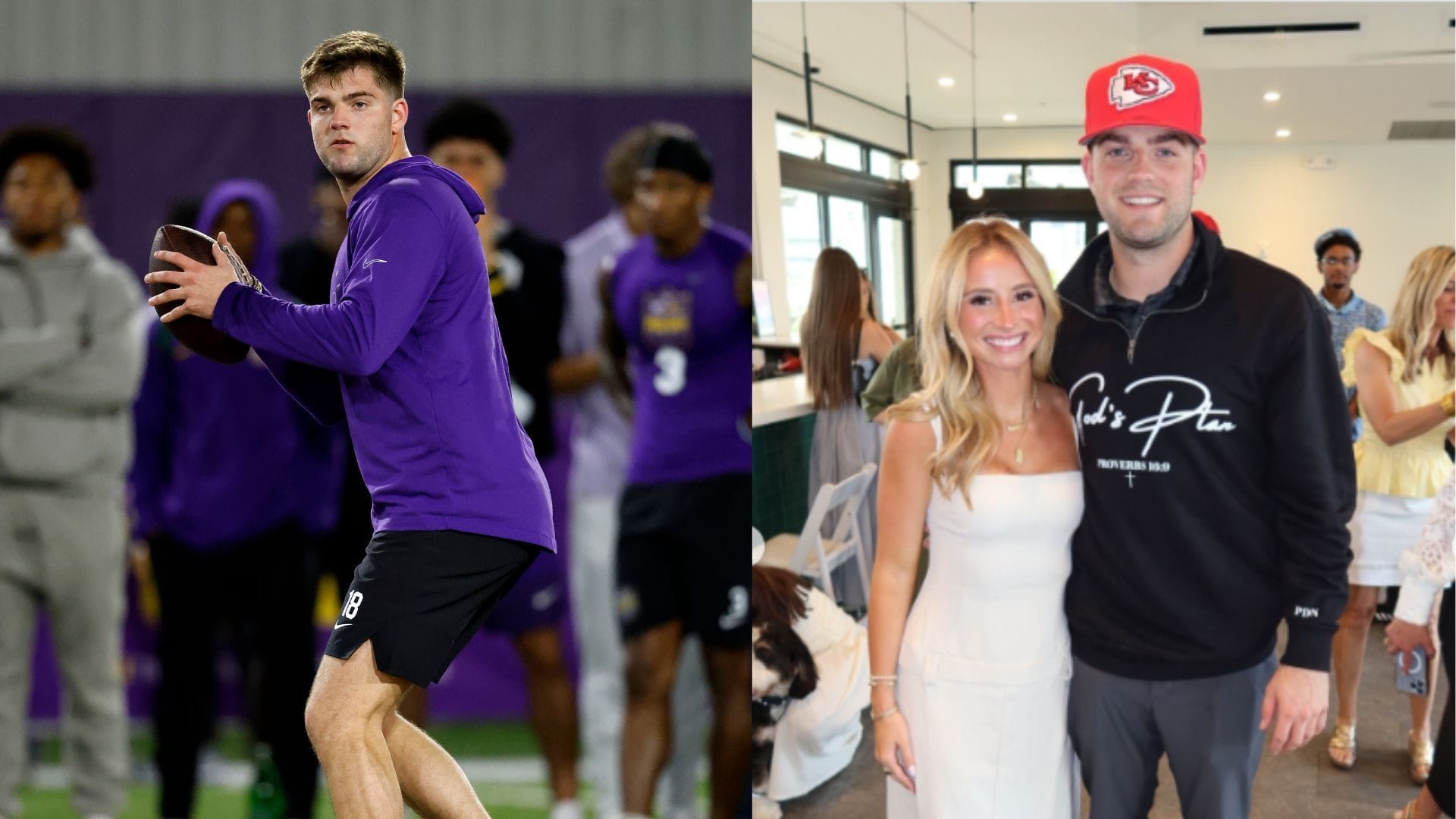 Garrett Nussmeier’s fiancée Ella Springfield kisses new Chiefs QB while looking forward to new life in Kansas