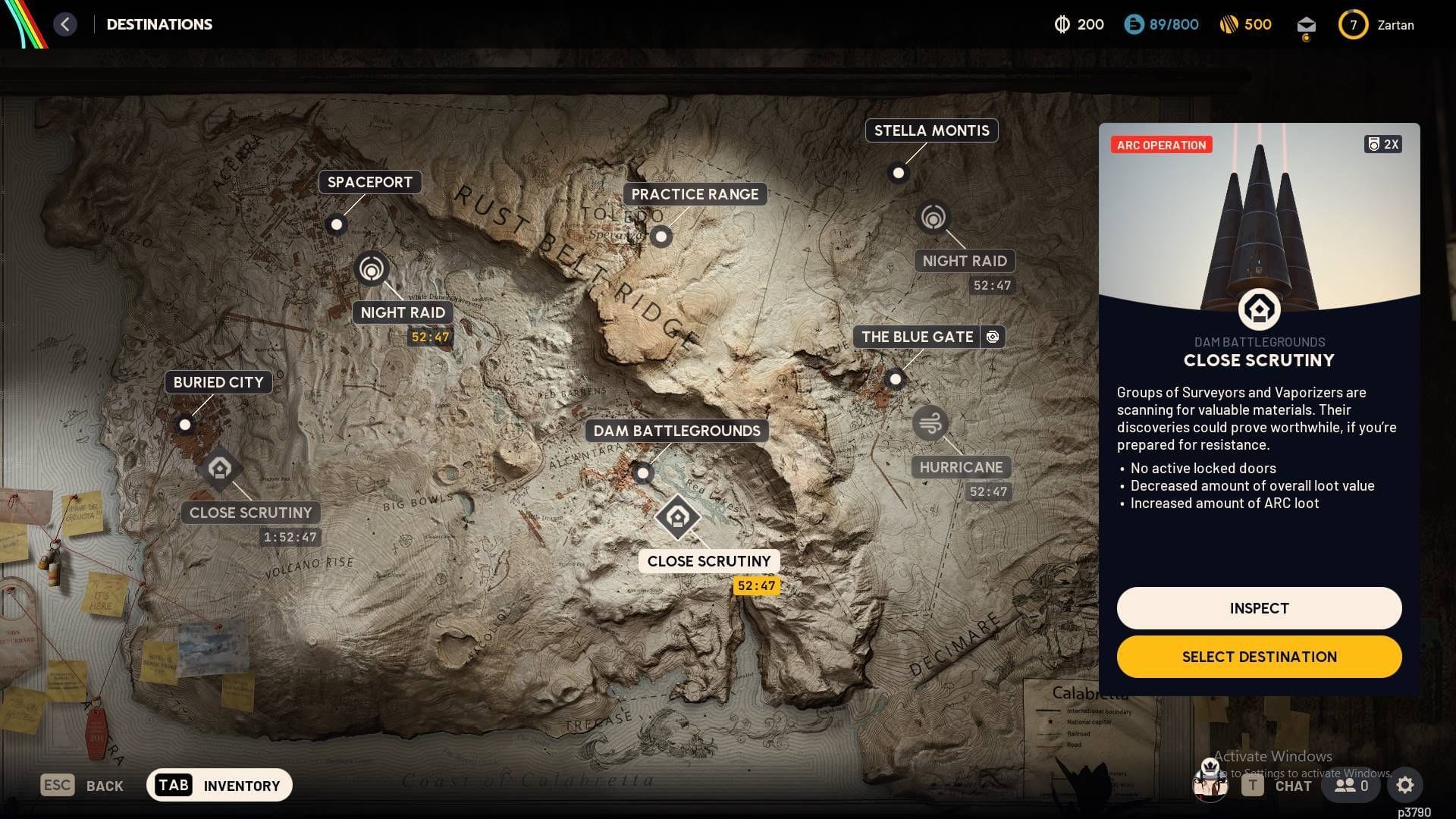 Enter a map during the Close Scrutiny map condition (Image via Embark Studios)