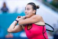 Aryna Sabalenka in action at the 2026 Miami Open (Source: Getty)