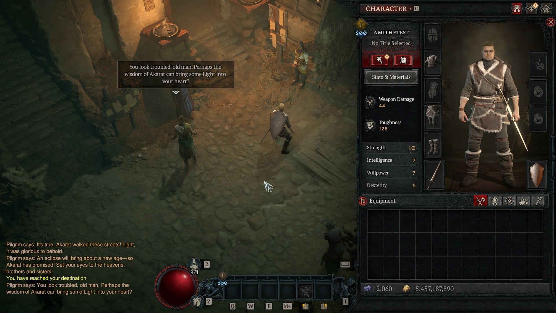 Make a new character and dump all items in the stash (Image via Blizzard Entertainment)