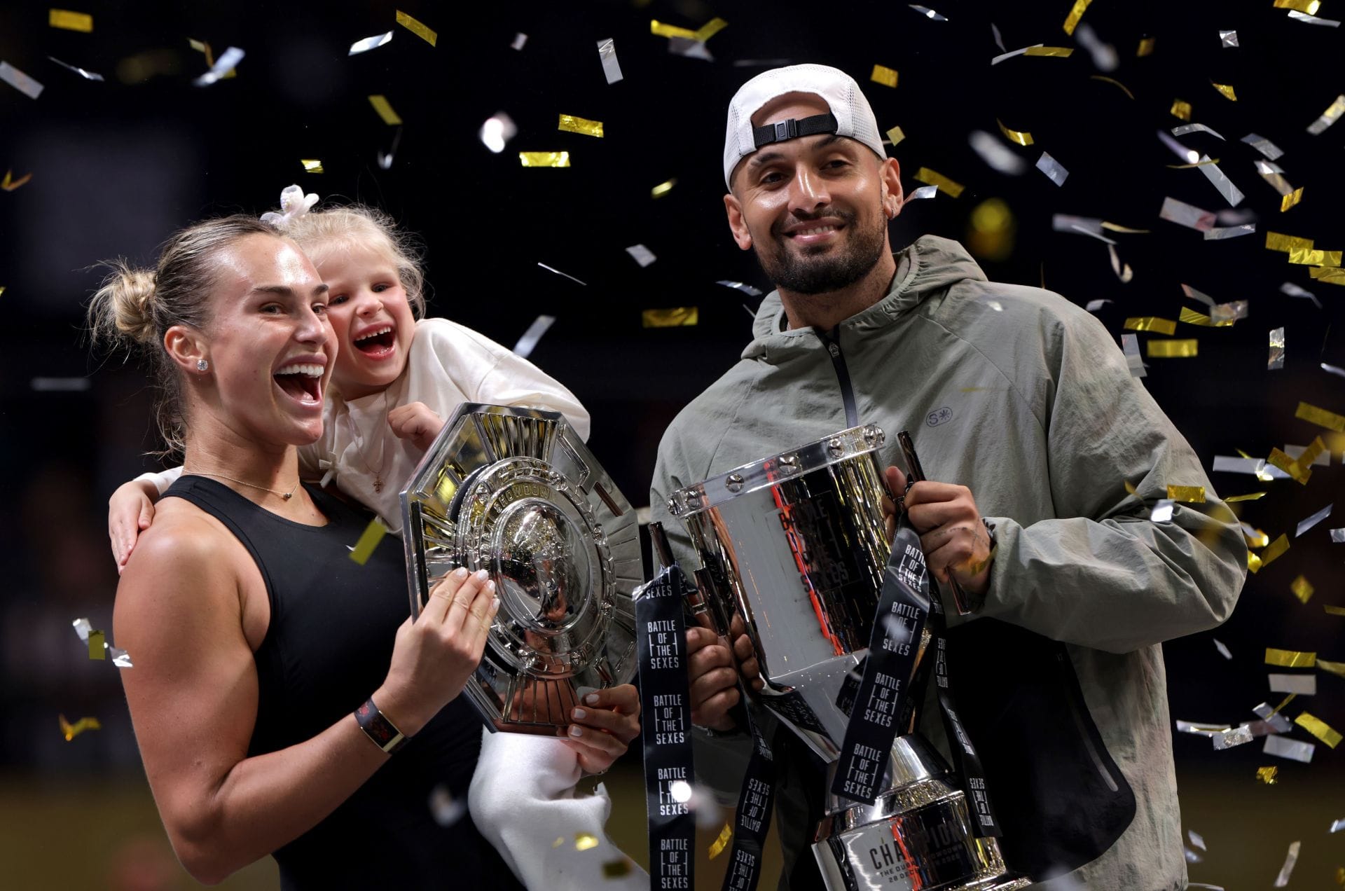 Aryna Sabalenka and Nick Kyrgios at the Battle of the Sexes event - Source: Getty