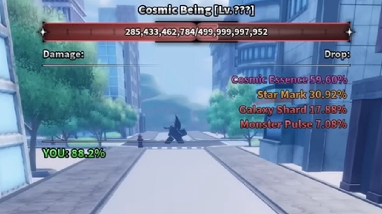 The Cosmic Being boss (Image via Roblox)