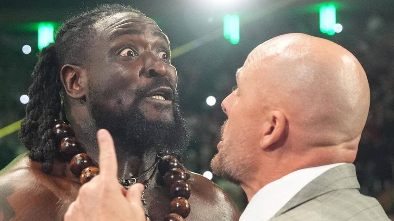 How is Oba Femi being punished after recently putting his hands on senior WWE official?