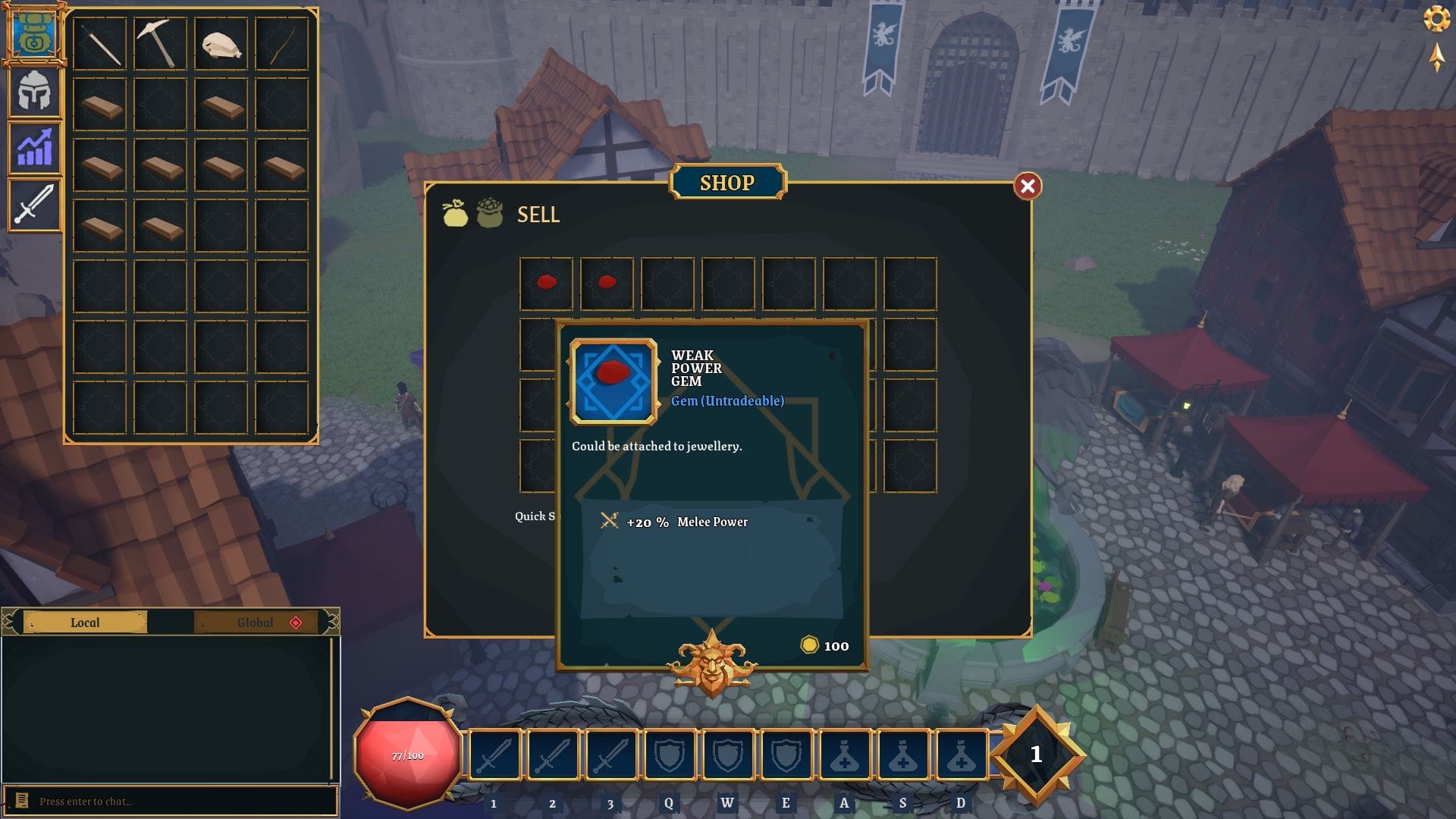 Sell everything you can't use (Image via SK Gaming | Fiery Dog Games)