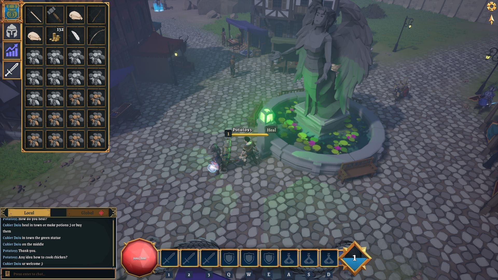 Use the Green Lantern to heal (Image via SK Gaming | Fiery Dog Games)