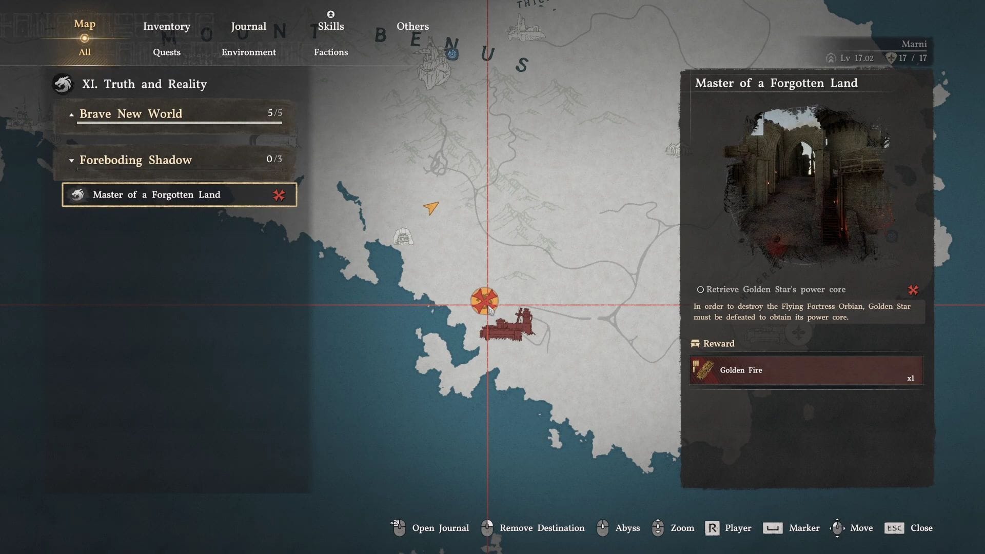 The Golden Star dragon boss location (Image via Pearl Abyss || YouTube/@WoWQuest)