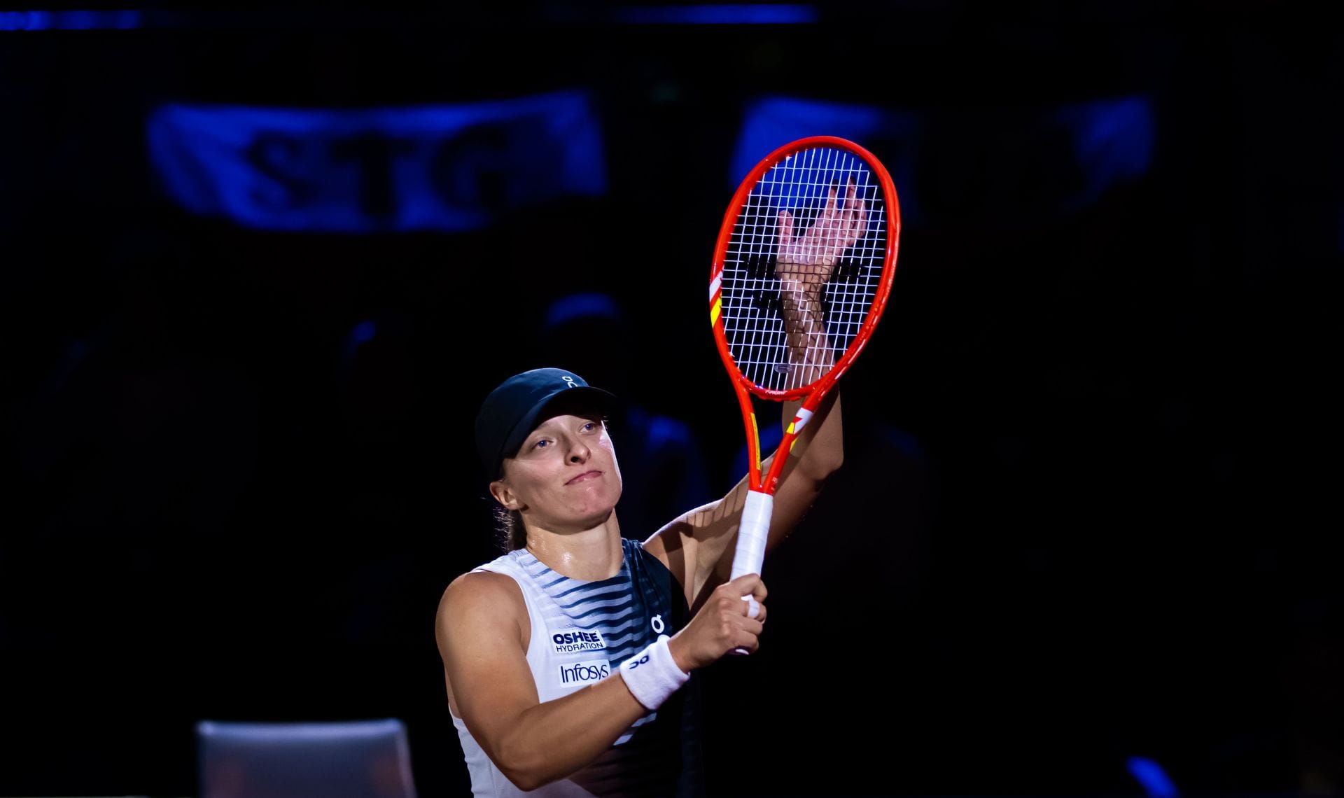 Iga Swiatek at the Porsche Tennis Grand Prix 2026 - Day Three - Source: Getty