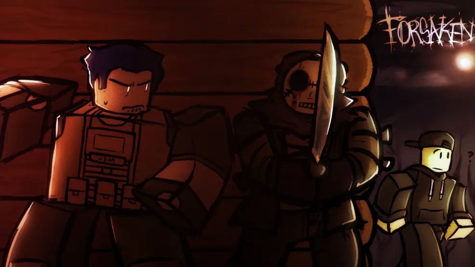 Slasher on game banner (Image via Roblox || Forsaken Wiki)