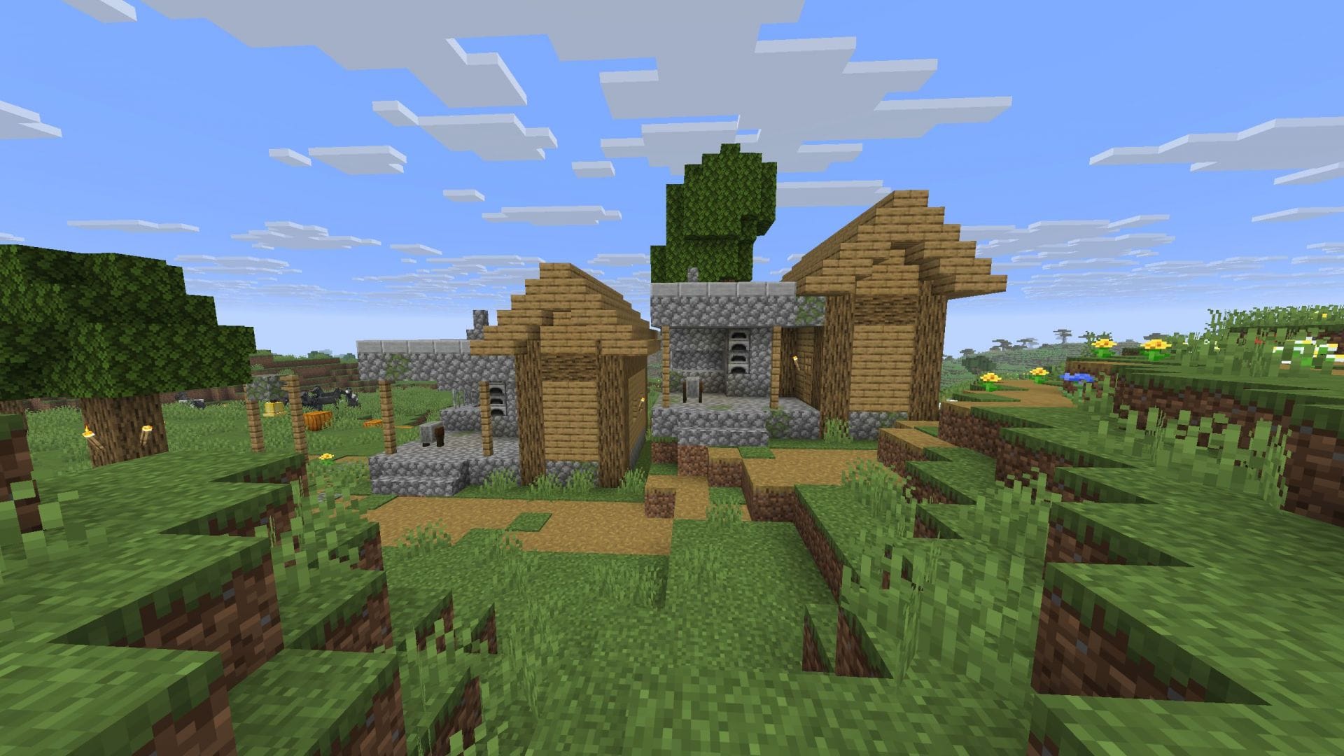 Best seed that generates three weaponsmith shops in one village (Image via Mojang Studios || Sportskeeda)