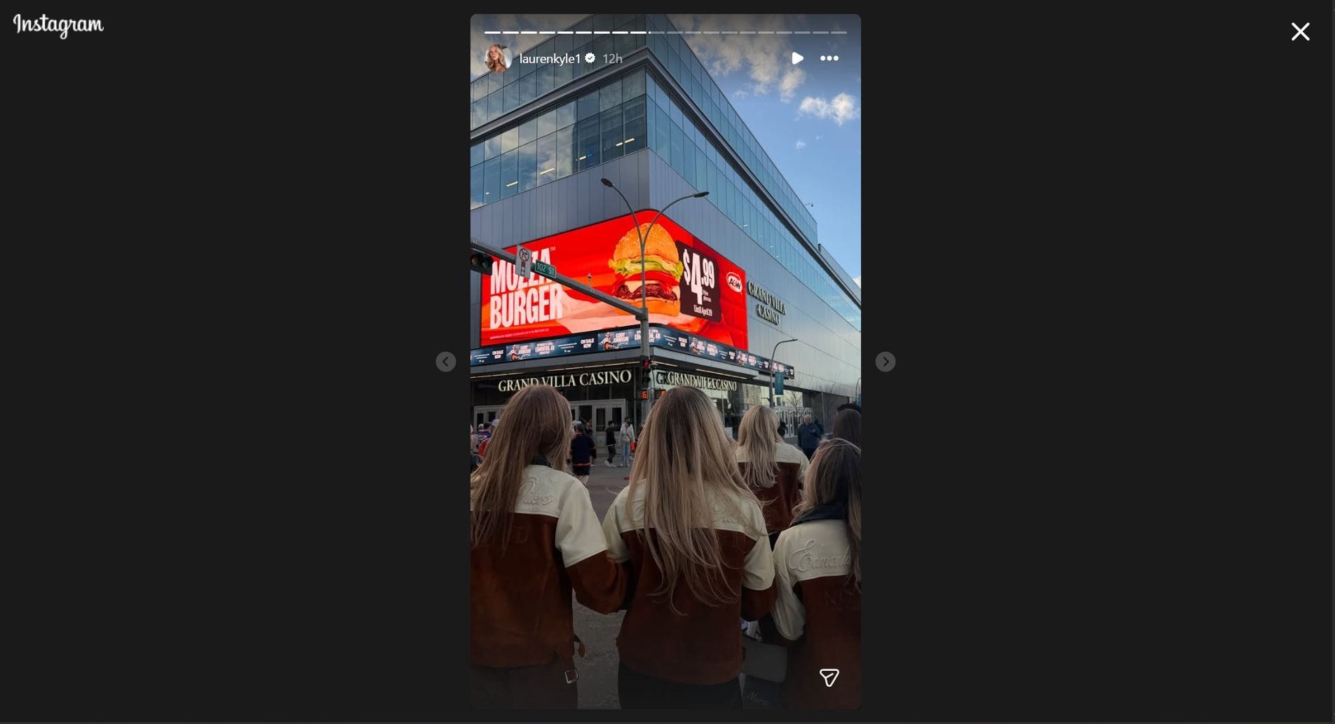 Still taken from Kyle's Instagram story - Image via Instagram/@laurenkyle1