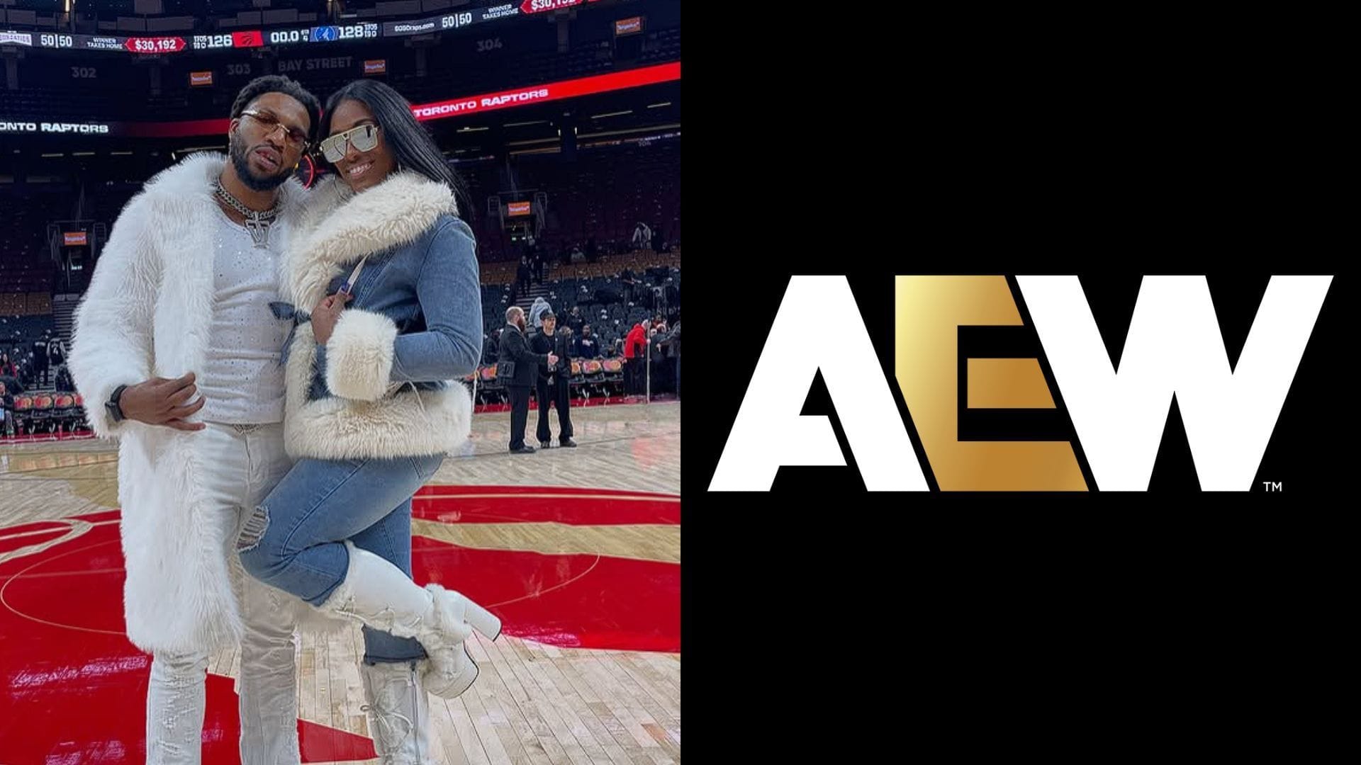 Current AEW Champion And Girlfriend Seen With Trick Williams And Lash Legend Following WWE WrestleMania 42