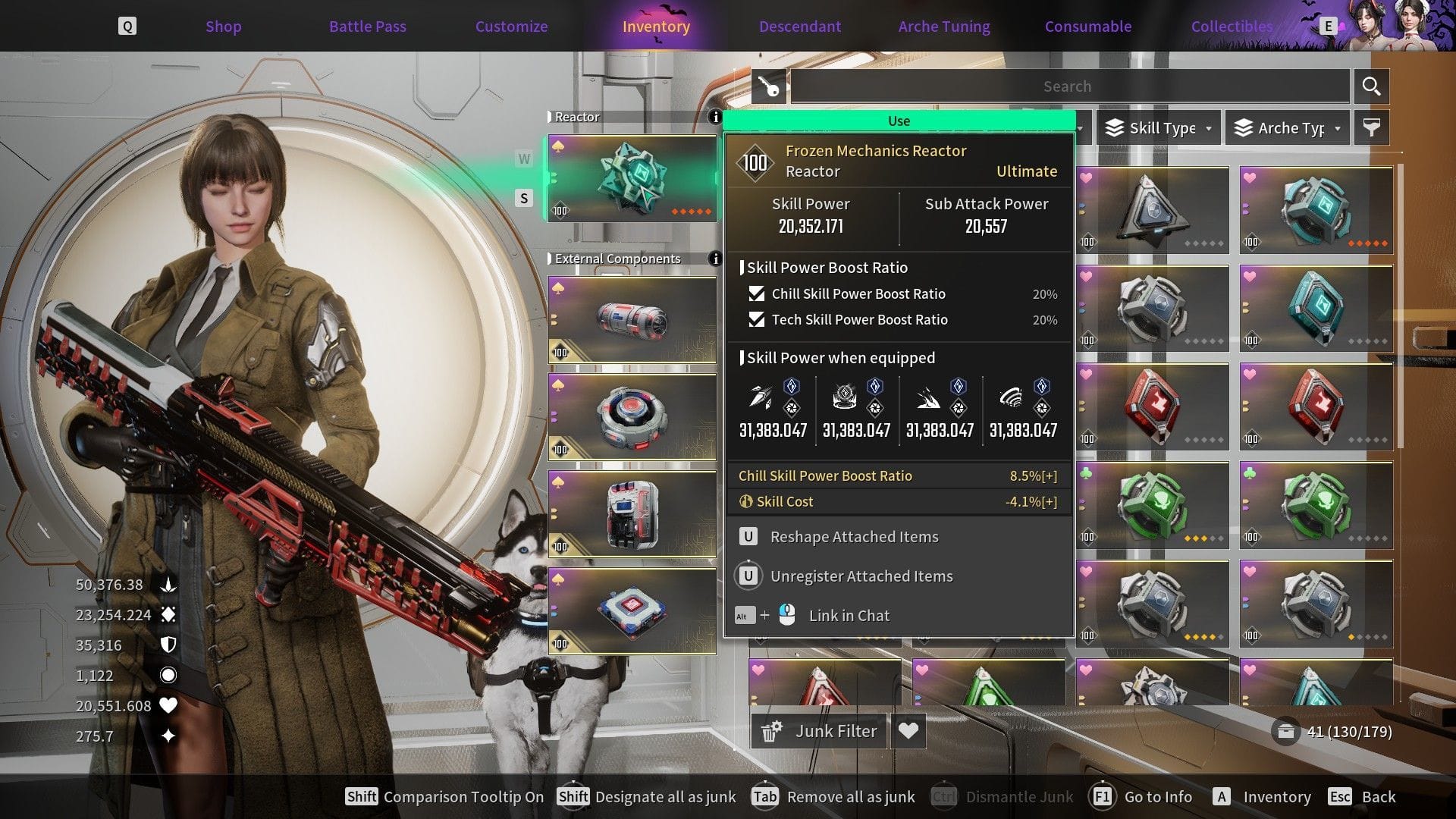 Reactor and External Component setup for Viessa in The First Descendant (Image via Nexon)