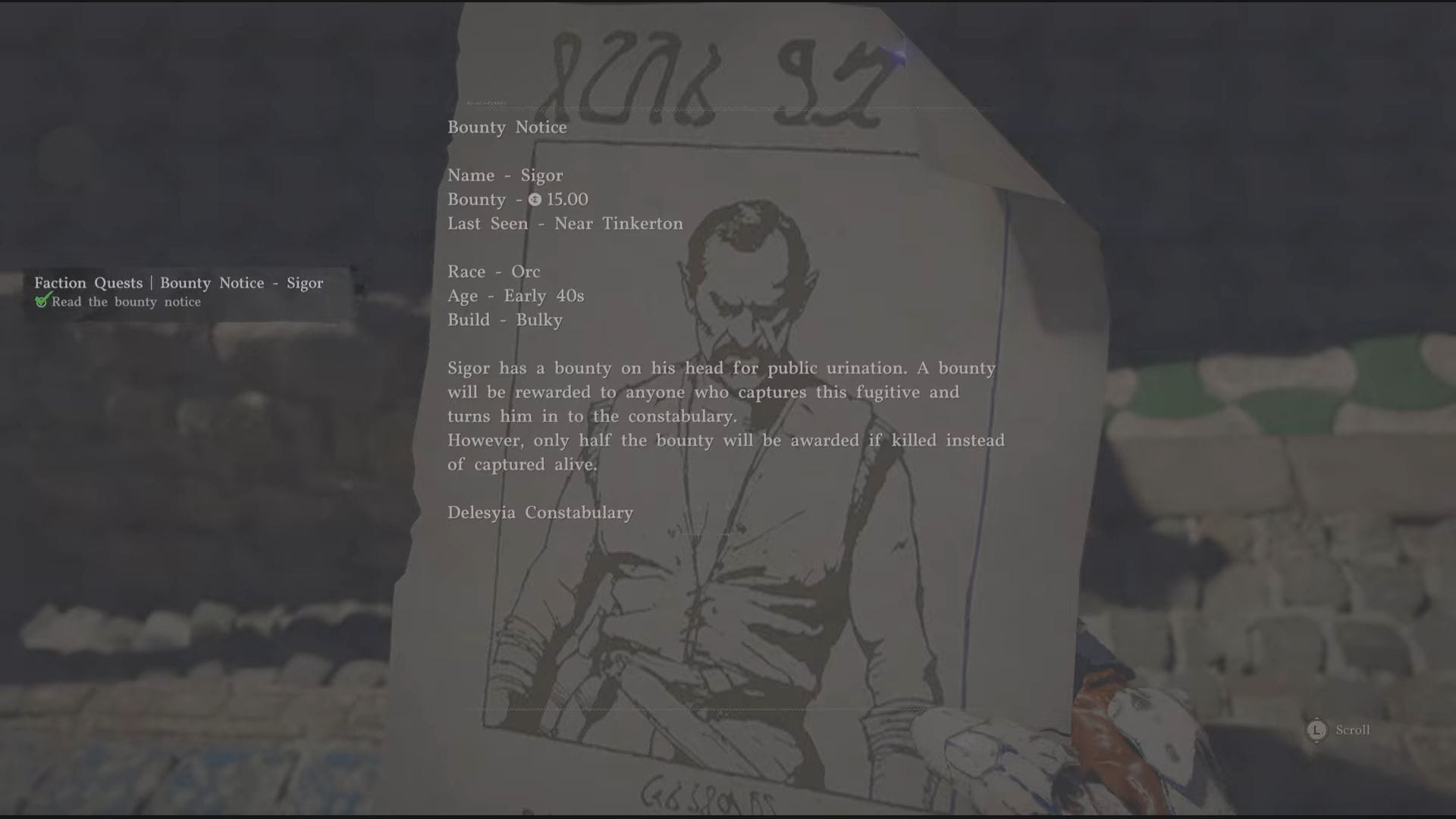 Pick up Sigor's bounty poster (Image via Pearl Abyss || YouTube/@manugames92)