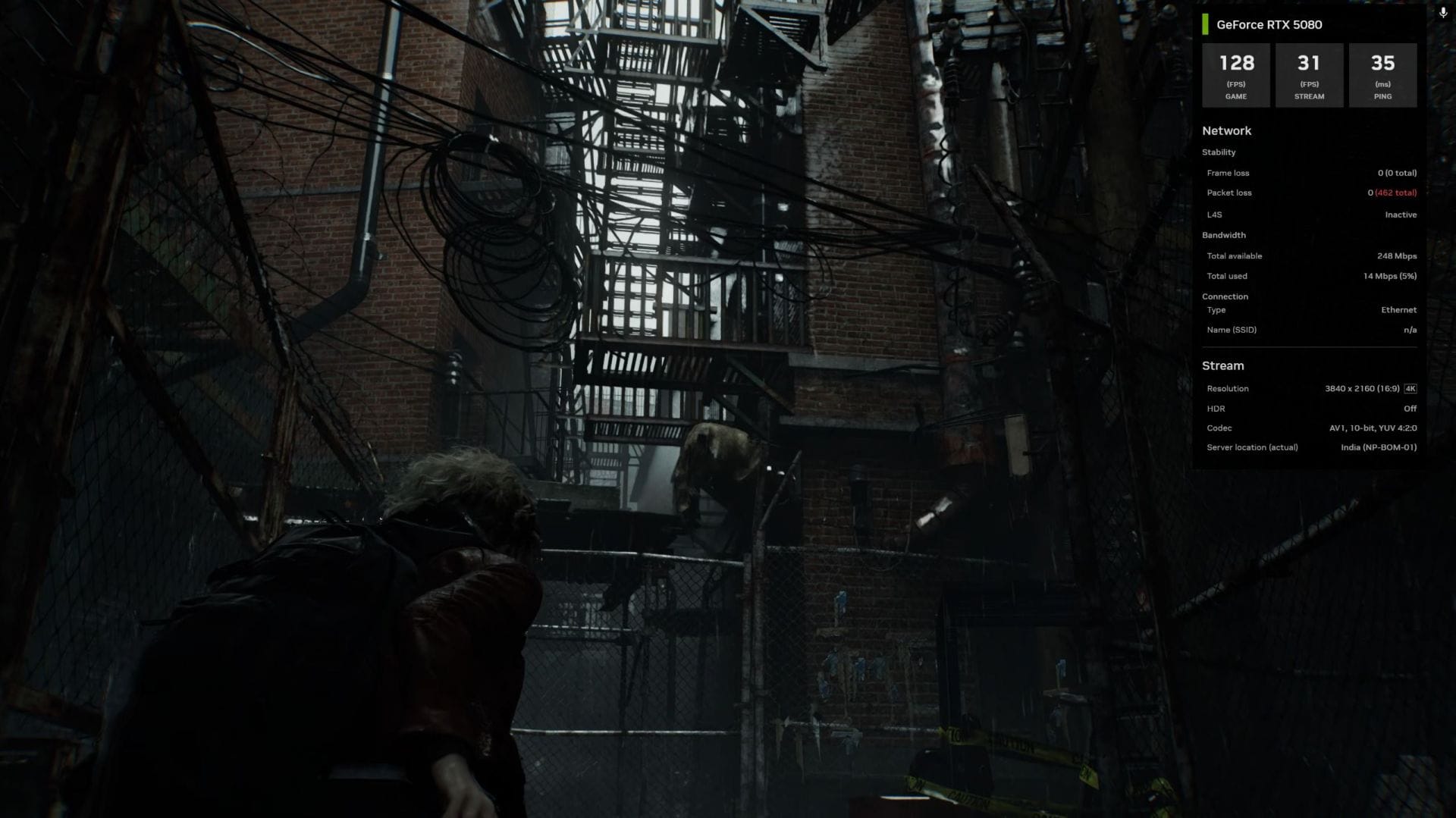 Resident Evil Requiem on Geforce Now (Image via Capcom || SK Tech)