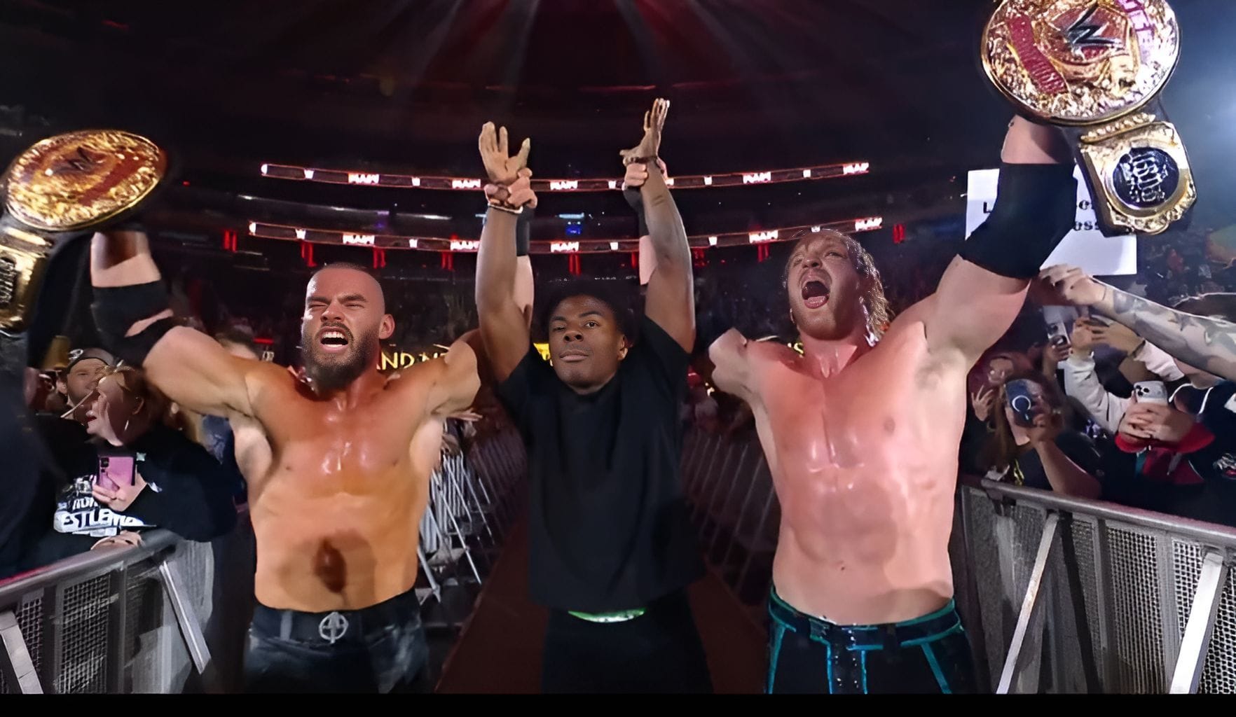 Austin Theory completes The Vision's prophecy after winning the WWE World Tag Team Championship; shares 2-word message