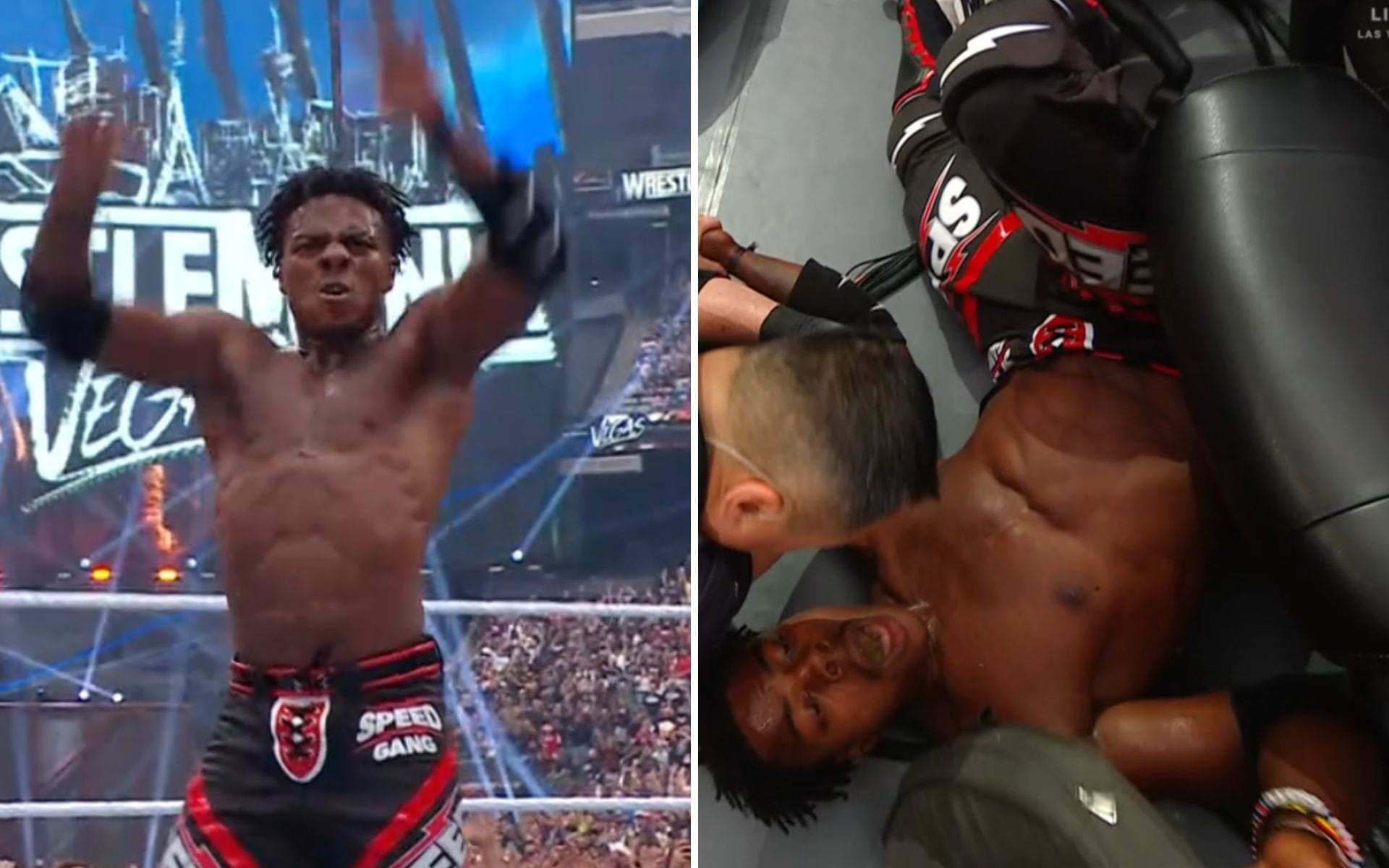 [WATCH] IShowSpeed takes out current Champion with an insane move at WrestleMania 42