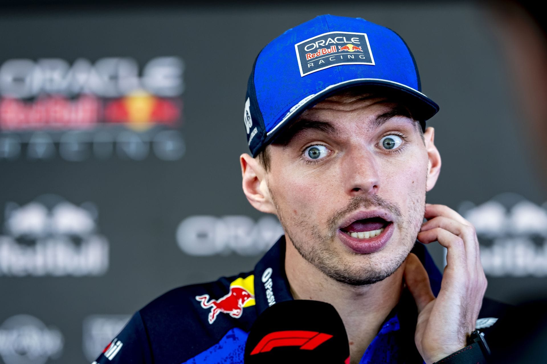 Watch: The interviewer gets a nosebleed while interviewing Max Verstappen
