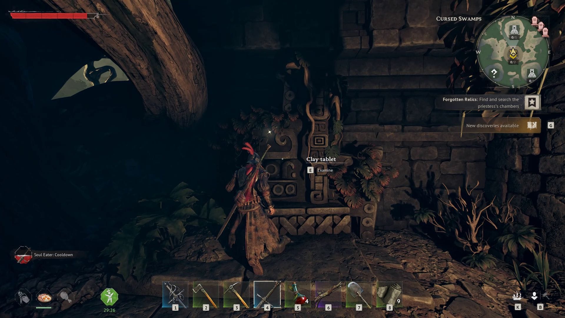 Locate the clay tablet in the Forgotten Relic quest (Image via SK Gaming || Kraken Express)