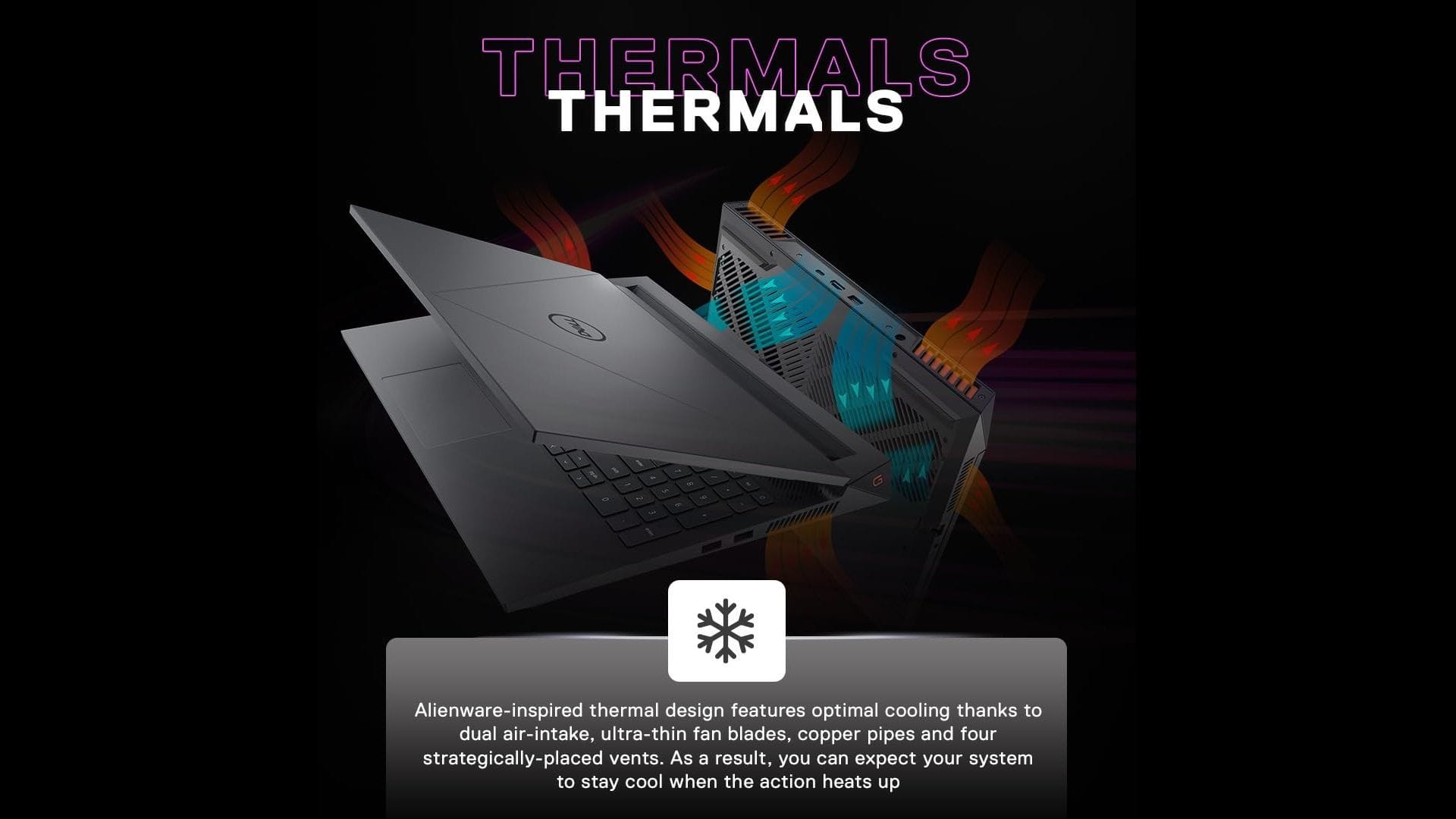 Dell G15 has a great thermal cooling potential (Image via Dell)