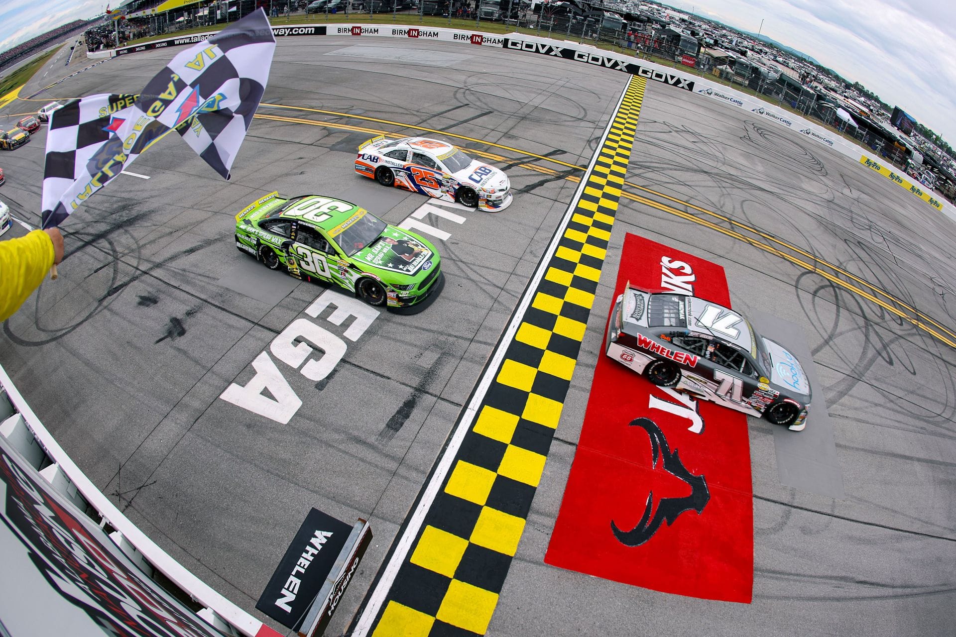 Cleetus McFarland (30) - ARCA Menards Series race at Talladega Superspeedway. Source: Getty
