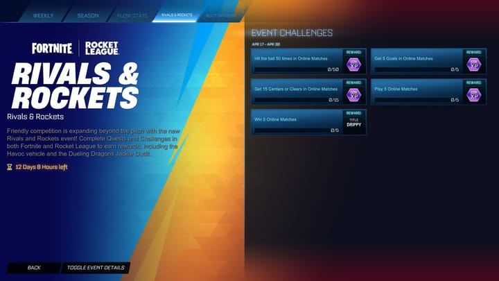 Rocket Rpg Rivals Rocket League Rivals and Rockets event: All rewards and quests