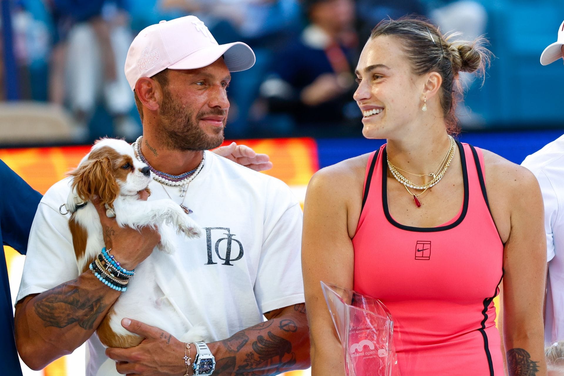 Aryna Sabalenka's fiancé Georgios consoles her with wordless message after heartbreaking Madrid Open loss to Hailey Baptiste