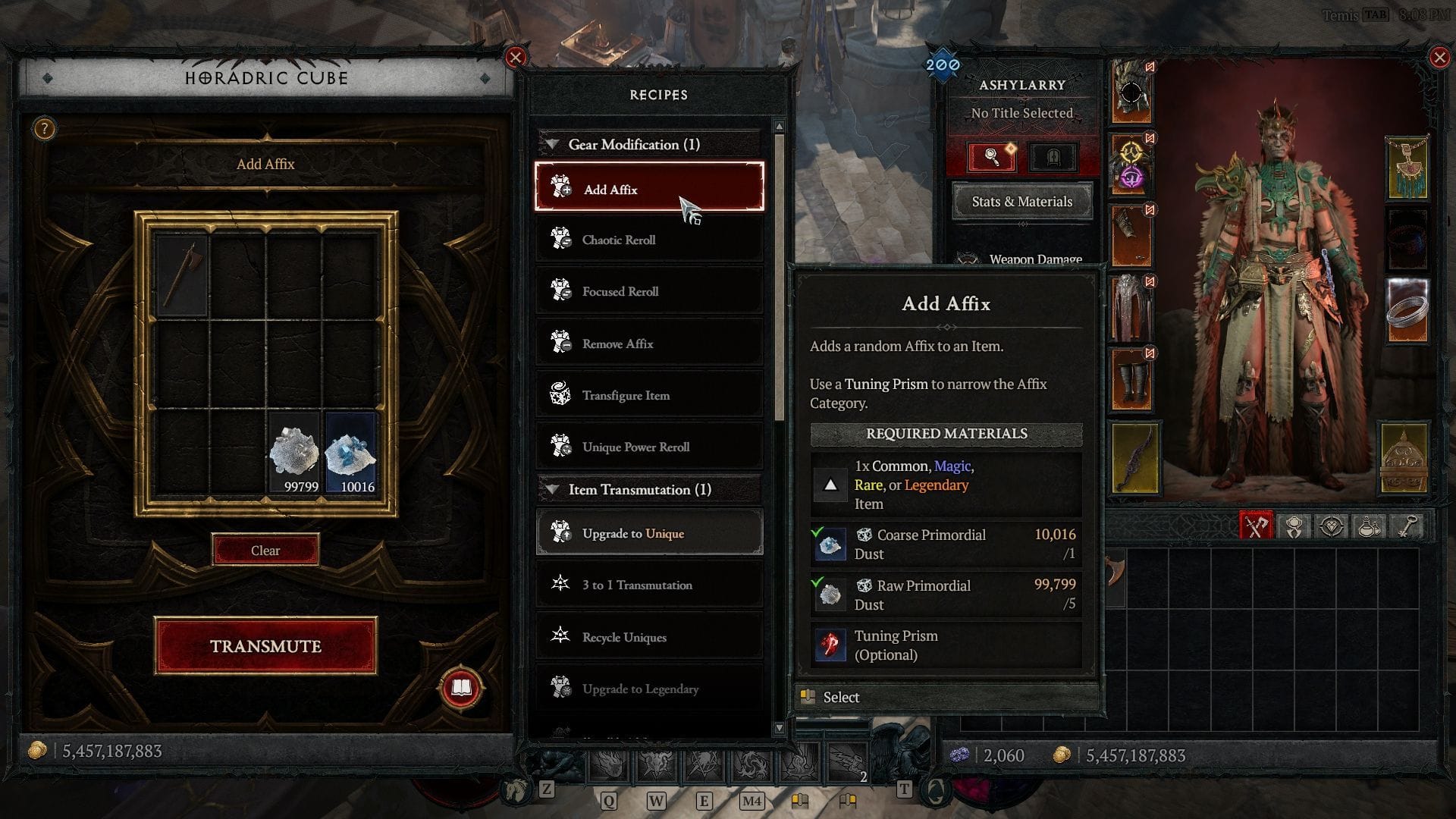 Crafting custom gear is now possible in Diablo 4 (Image via Blizzard Entertainment)
