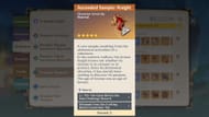 Ascended Sample: Knight weekly boss drop (Image via Sportskeeda Gaming/HoYoverse)