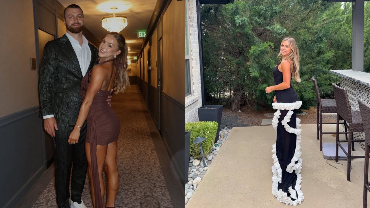 Jake Ferguson’s fiancée Haley Cavinder turns heads in chic black gown to enjoy “best night” with Cowboys TE for noble cause