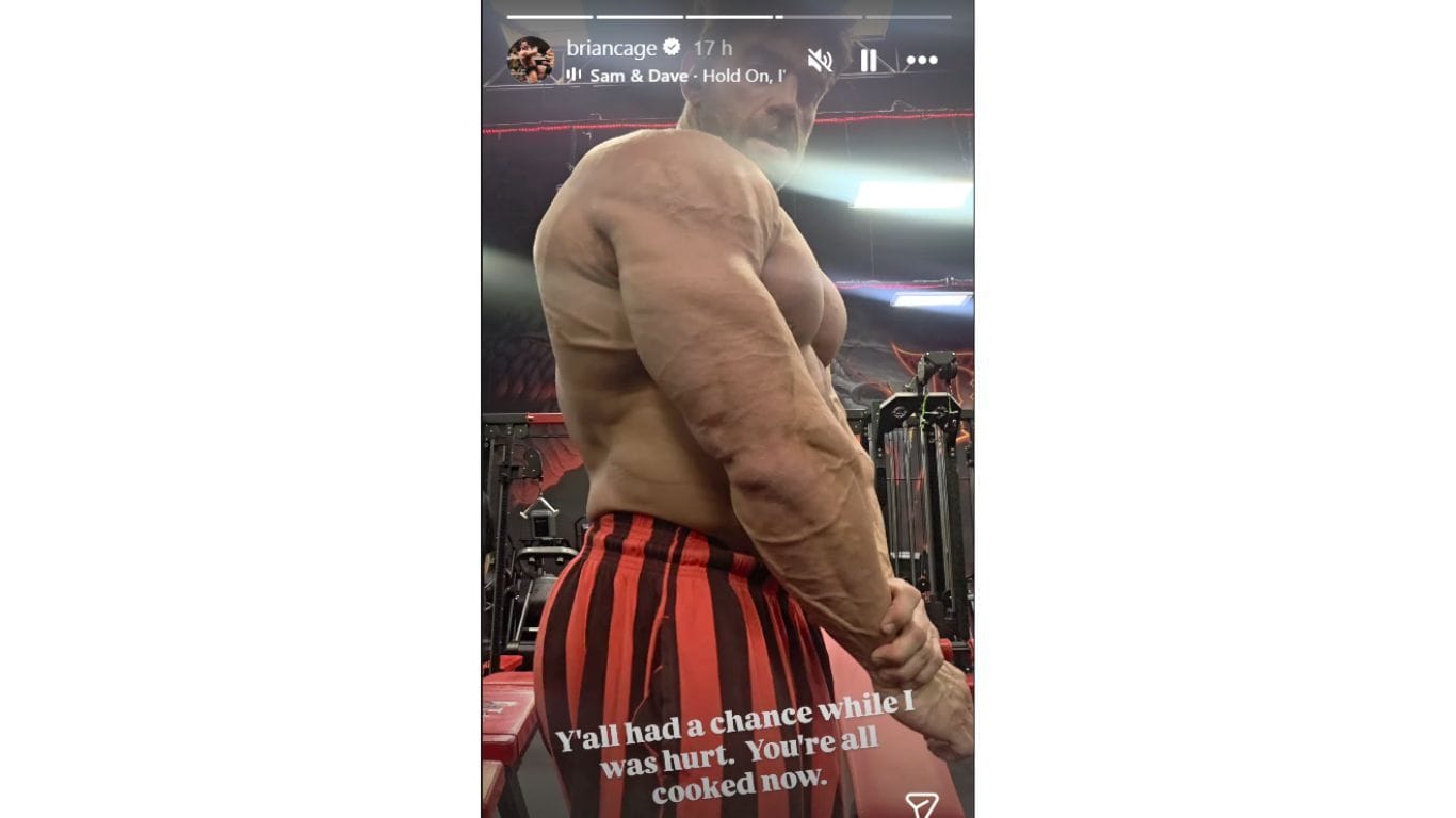 A screengrab from Brian Cage's IG story clip [ Source: Instagram/@briancage]