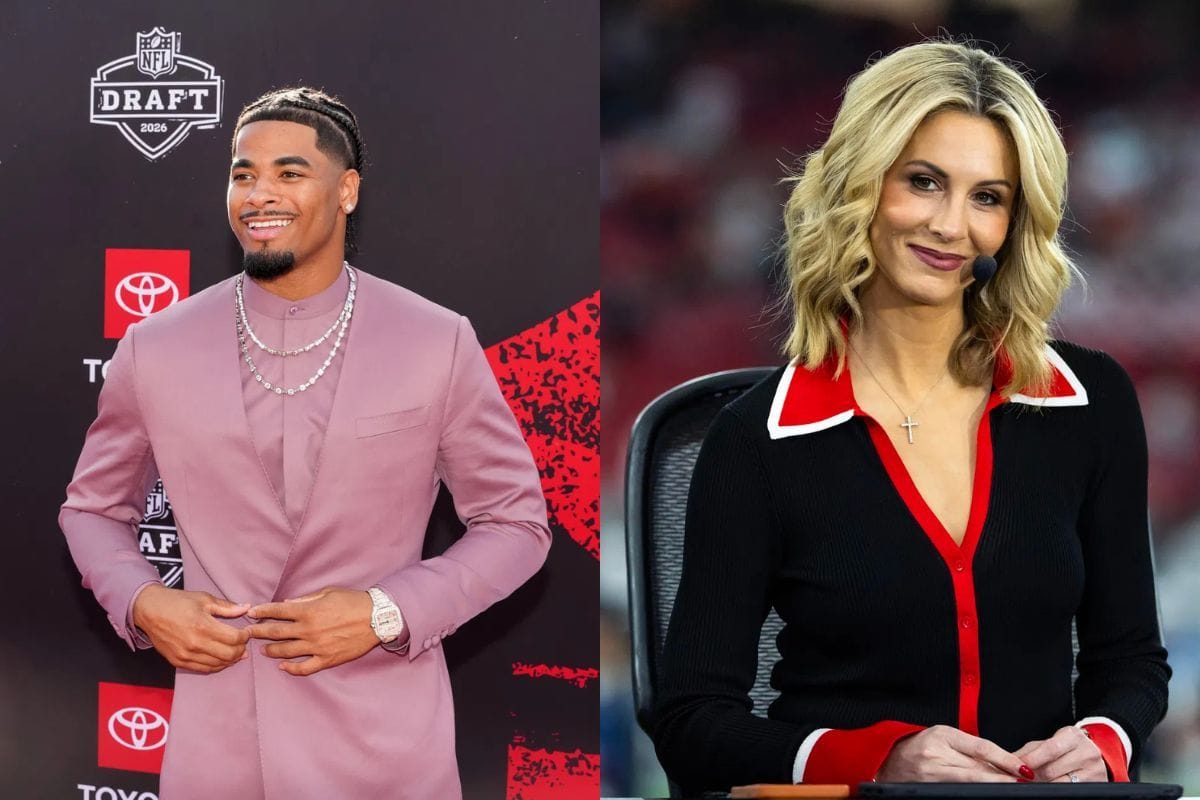 “Another Dianna Russini” “DEI hires galore”: NFL fans rip ESPN's Laura Rutledge for calling Chiefs rookie Mansoor Delane "good-looking guy"
