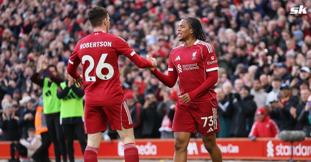 “Shows you sometimes you don’t listen to the senior players” - Robertson reveals why he was ‘screaming’ at Rio Ngumoha before Liverpool goal