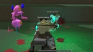 Player using Nail attacks while mounted on a horse for mobility (Image via Roblox || YouTube/@MoJayyyy)