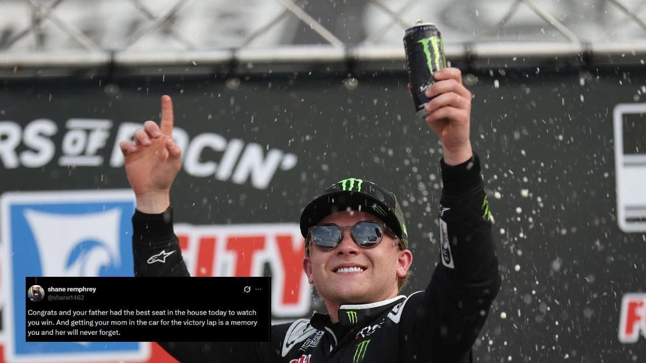 “Your father had the best seat in house”: Fans erupt on Ty Gibbs’ heartfelt tribute to late Coy Gibbs after first NASCAR win