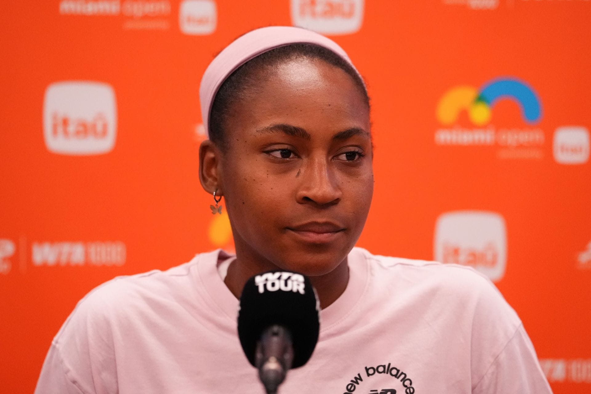 Gauff speaks to the media at the 2026 Miami Open (Image Source: Getty)