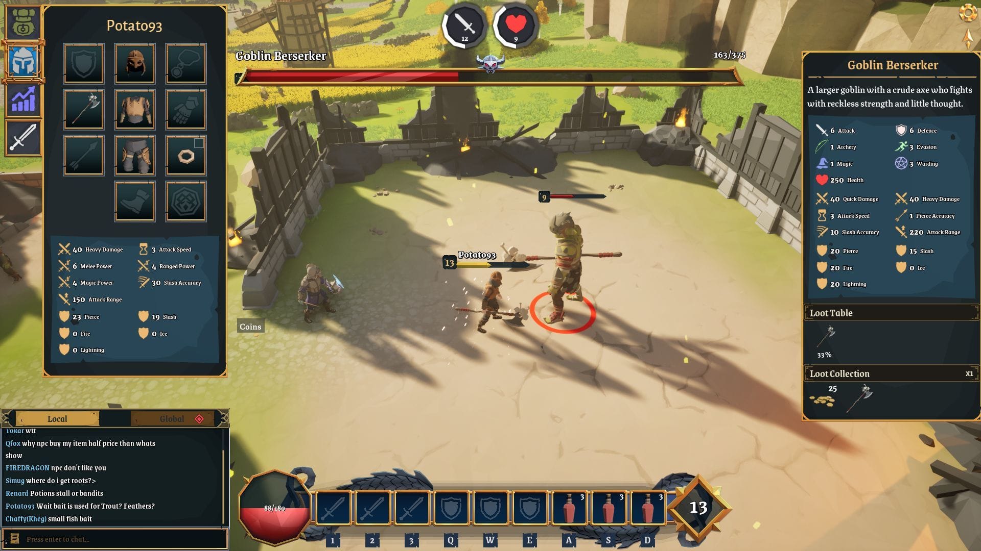 Goblin Beserker will be your first real challenge (Image via SK Gaming | Fiery Dog Games)