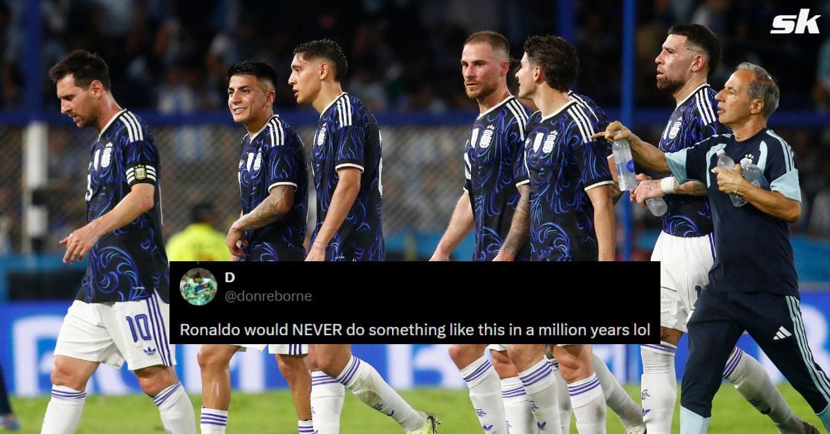 "This is what a real leader looks like", "Ronaldo would never" - Fans hail Lionel Messi for his selfless act in Argentina's 5-0 win over Zambia