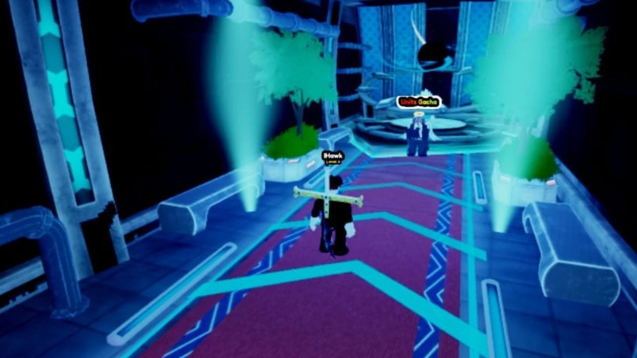 Speak to the Angel NPC to summon units (Image via Roblox)